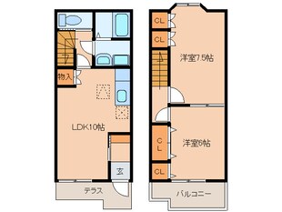 パ－クサイド南山の物件間取画像